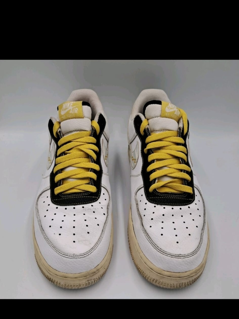 Nike Air Force 1 Low White & Yellow Sneakers